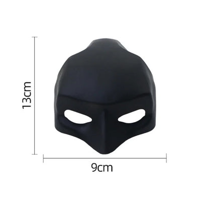 Black cat bat mask with bat ears, shown with 9cm width and 13cm height