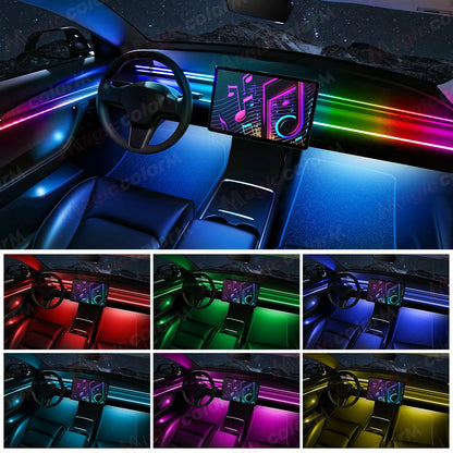 RGB LED controller module and ambient strips lighting car interior door area