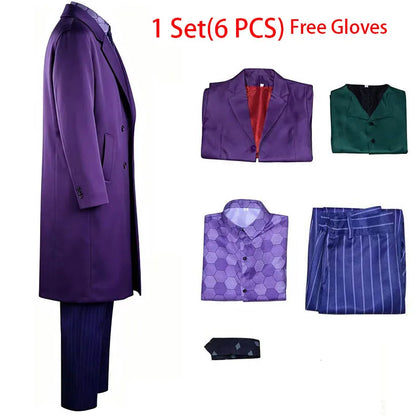 Men's purple trench coat with button front and shoulder epaulets