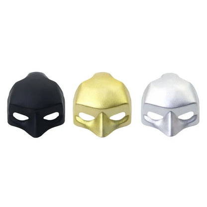 Pet cat bat mask set: black, gold, and silver designs with eye cutouts